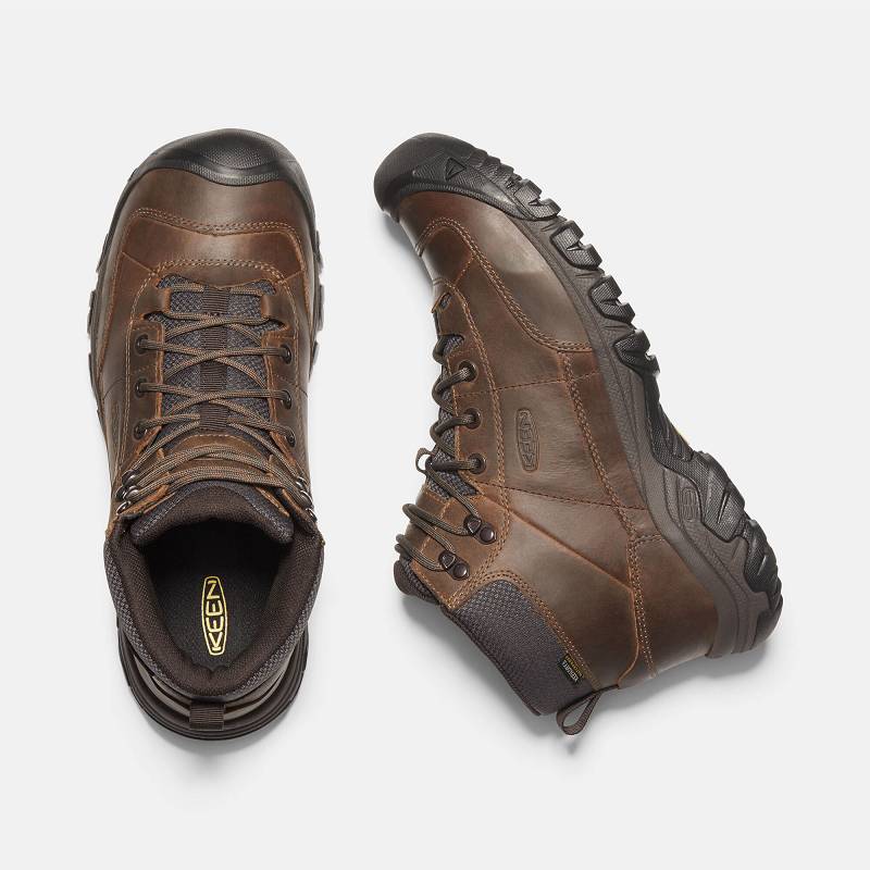 Keen Targhee III Waterproof Stiefeletten Herren DE-01752 Shitake/Forest Night - Keen Herrenschuhe Br